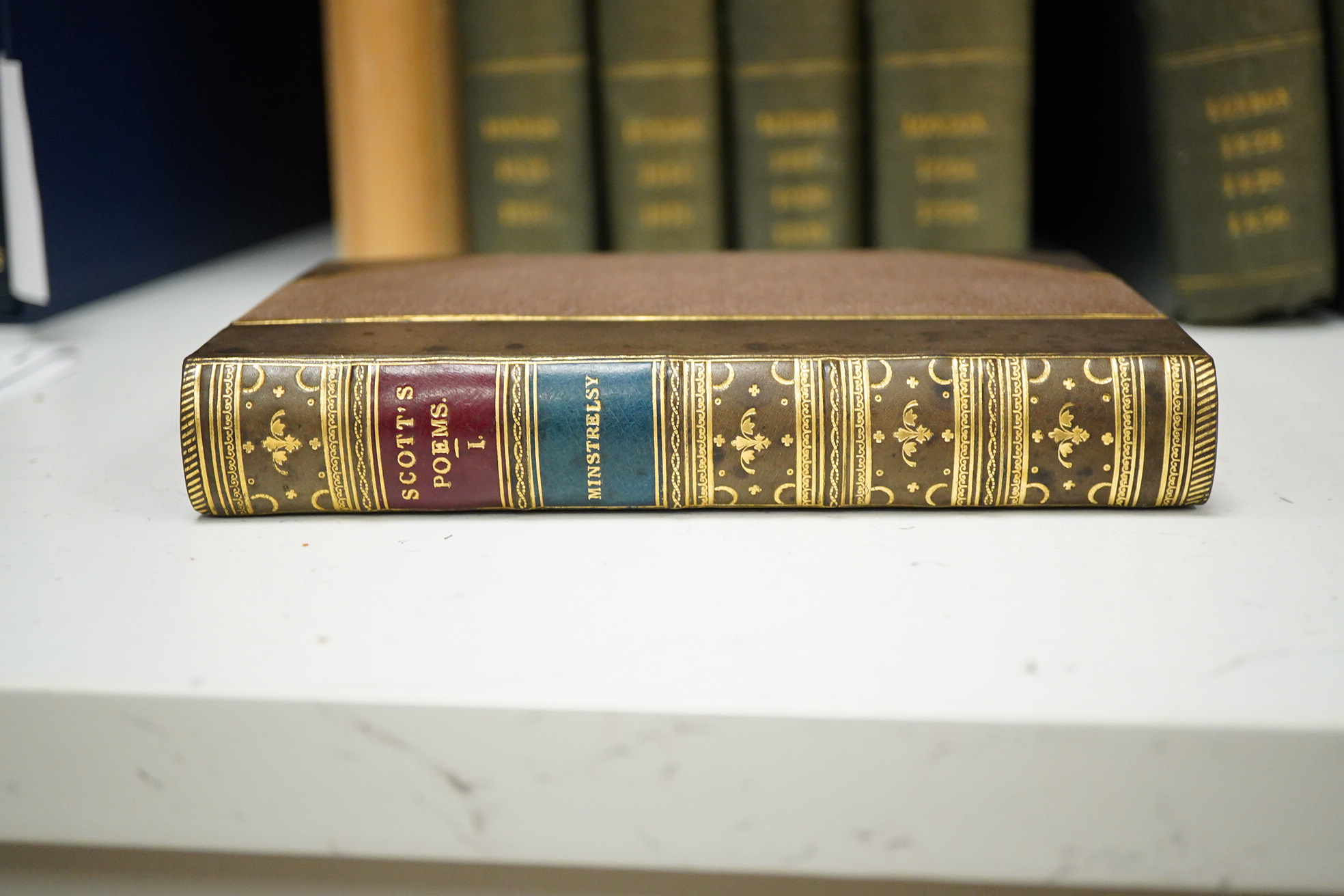 Scott, Sir Walter - The Poetical Works ... (new edition). With all his introductions and notes, various readings, and the editor's notes. 12 vols. engraved frontispieces, engraved pictorial and printed titles; sometime r